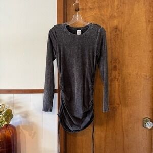 PINK Victoria's Secret Ruched Side Mini Dress Acid Wash Black Women's Small